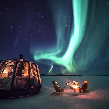 Aurora Igloo With Private Hot Tub By Invisible Forest Lodge Rovaniemi Exteriör bild