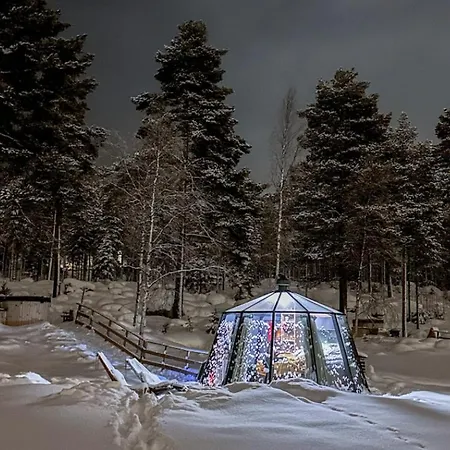 Aurora Igloo With Private Hot Tub By Invisible Forest Lodge Rovaniemi Exteriör bild
